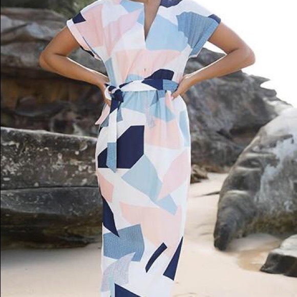 Geo print dress. Super comfy! Not see through! - Picture 2 of 3